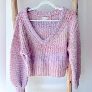 Urban Outfitters Soft Pink V-Neck Sweater